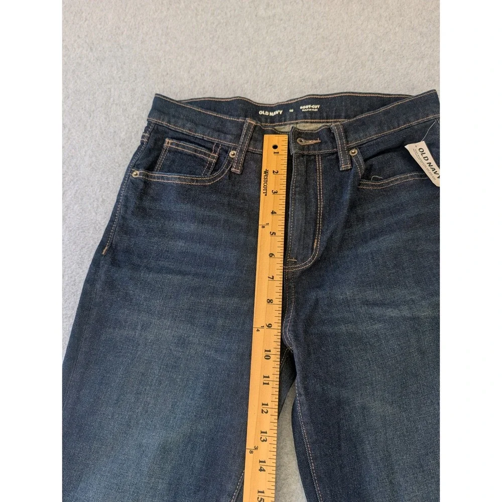 Old Navy Mens Built-In Flex Boot-Cut Jeans Dark Wash Size 16 1186 NWT